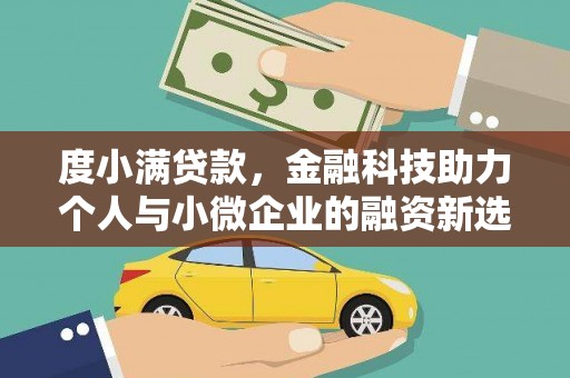 伊金霍洛旗度小满贷款，金融科技助力个人与小微企业的融资新选择