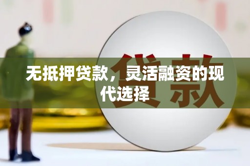 伊金霍洛旗无抵押贷款，灵活融资的现代选择