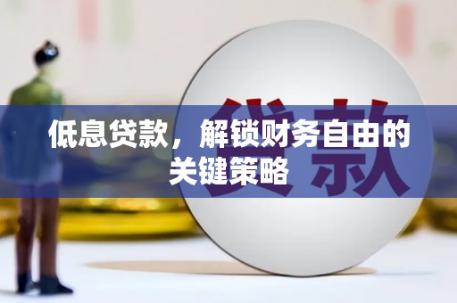 伊金霍洛旗低息贷款，解锁财务自由的关键策略