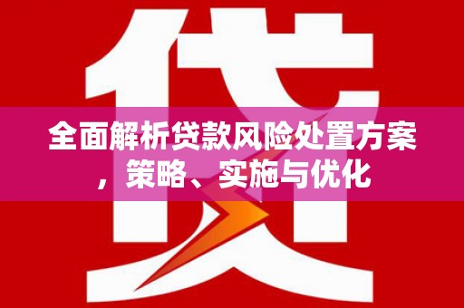 伊金霍洛旗全面解析贷款风险处置方案，策略、实施与优化