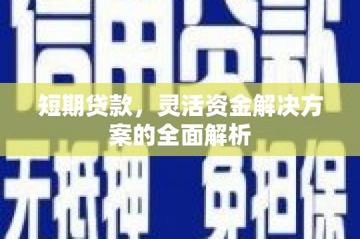 伊金霍洛旗短期贷款，灵活资金解决方案的全面解析