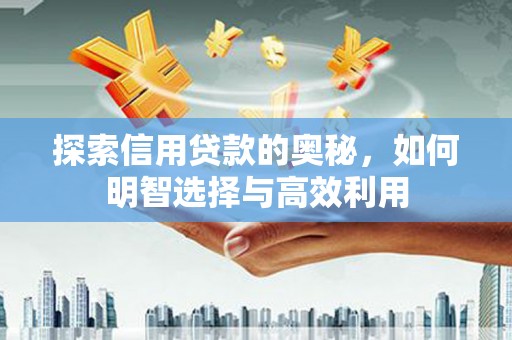 伊金霍洛旗探索信用贷款的奥秘，如何明智选择与高效利用