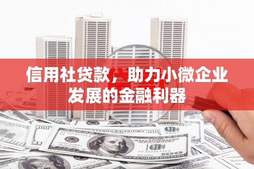 伊金霍洛旗信用社贷款，助力小微企业发展的金融利器